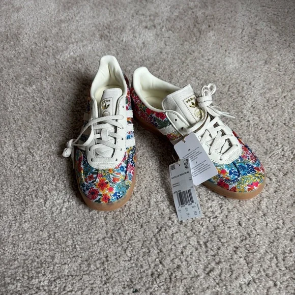 NWT adidas Gazelle Indoor Liberty London Floral Embroidery (Women's) Size 7 - Picture 2 of 8